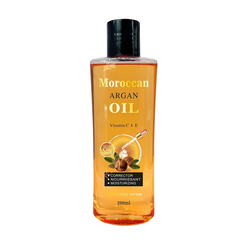 Best 100% Pure Organic Vitamin C Moroccan Argan Oil Moisturizing Lightening Serum Oil For Massage Face Body Hair