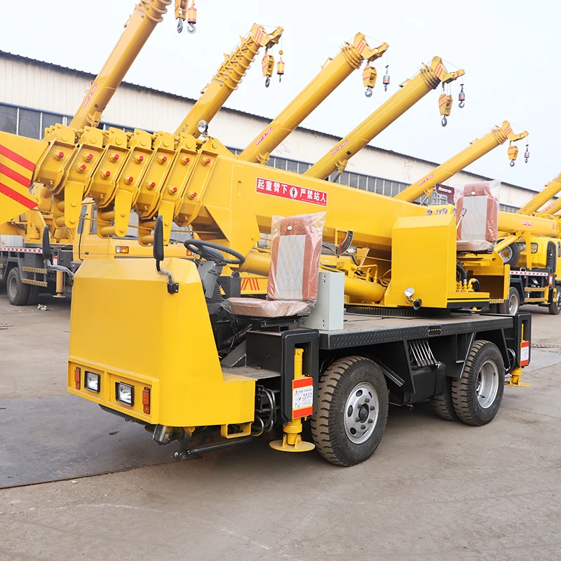 telescopic construction selfmade container min mobile 12t 15t crane truck italy