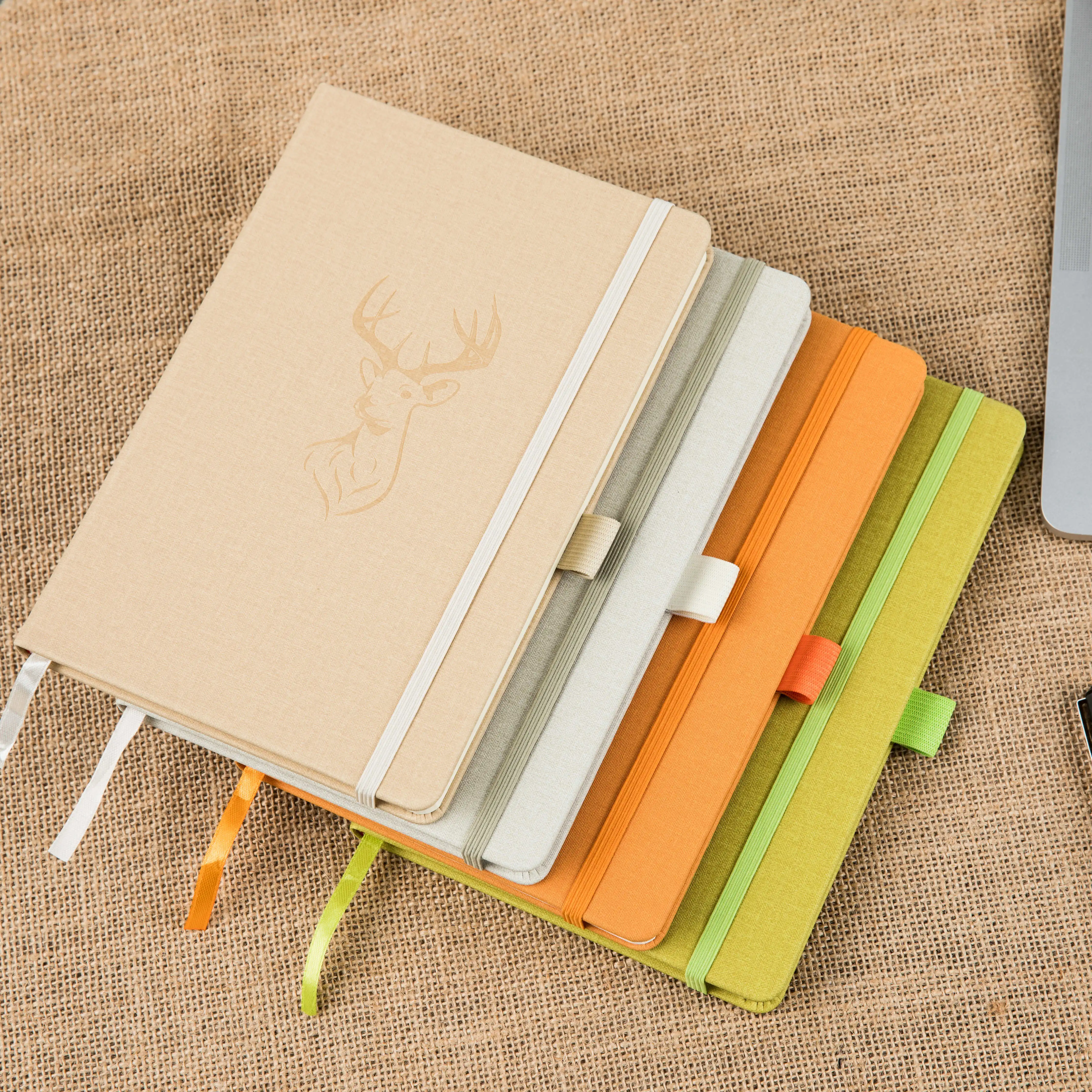 High Quality Free Sample Personalized Printed Pu Leather Diary 2024 Notebook Notepad A5 Notebook Writing Paper Stationery 50 Pcs