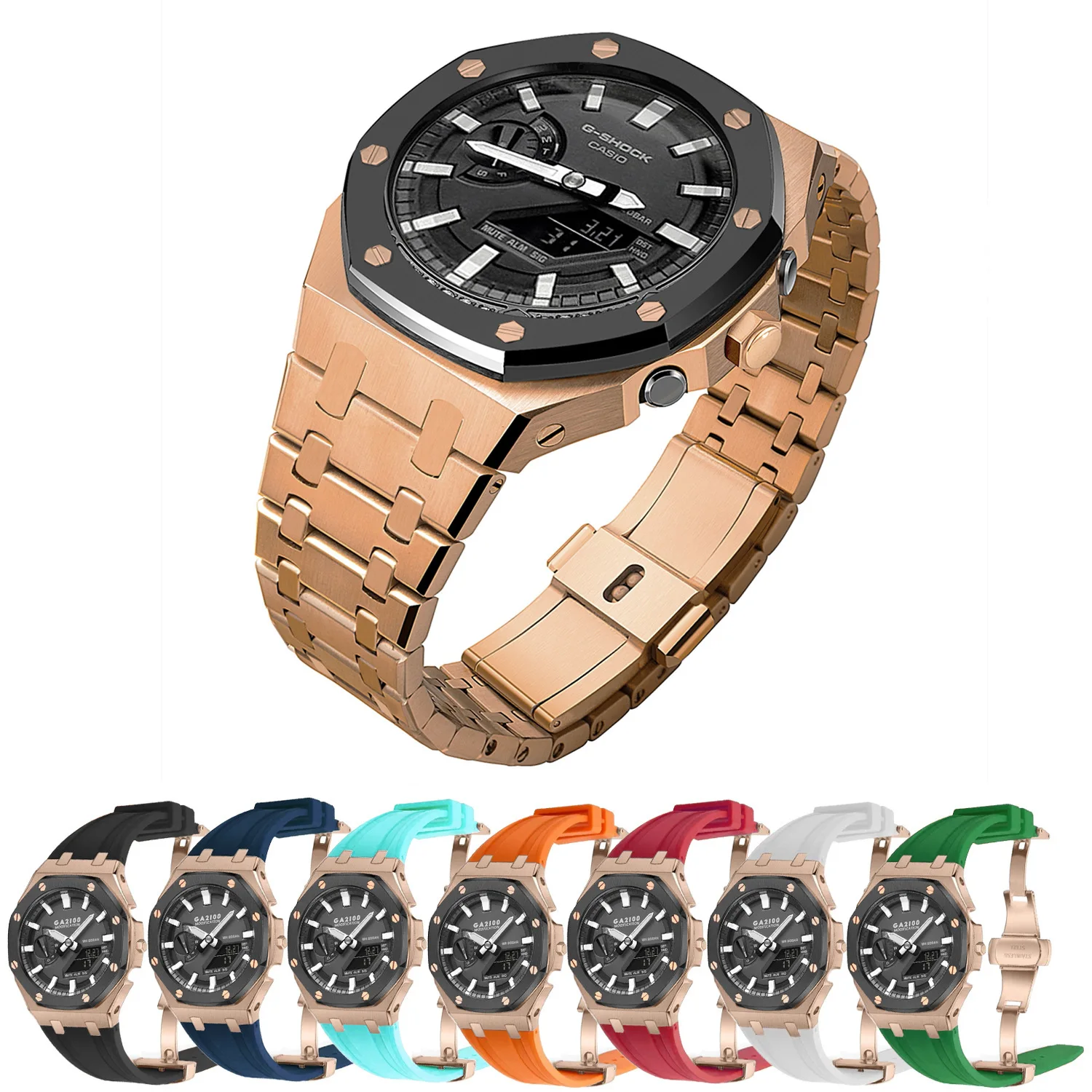 Supplier Hot Selling New Ga2100/2110 Mod Kit G Stainless Steel Watch Case Strap Shock For Casio Ga2100