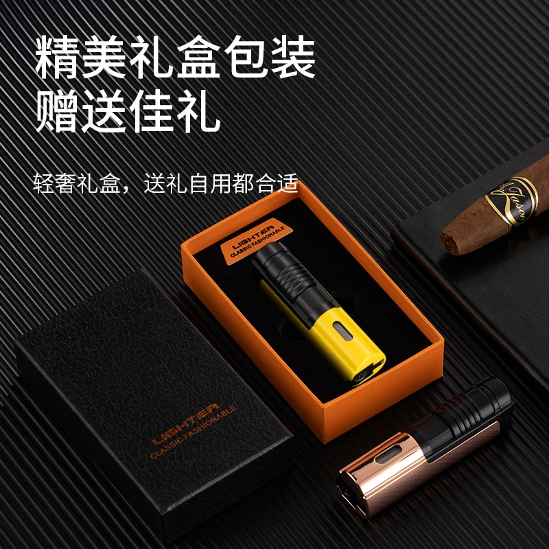 New Private Model Triple Arc Lighter Rechargeable Plasma Usb Electric Lighter For Cigar