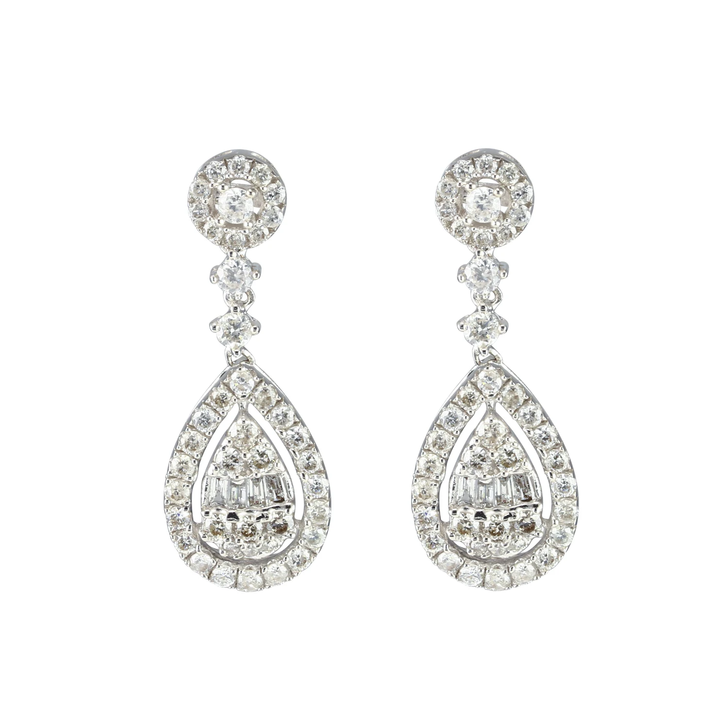 Low Moq Pretty Diamond Earrings For Lady