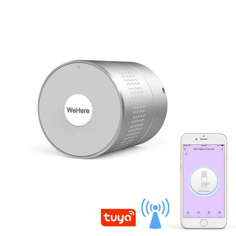 Новое поступление цилиндрический дверной смарт-замок M532TUYA APP в стиле Nuki без смены блокировки Alexa или Google Home со сканером отпечатков пальцев