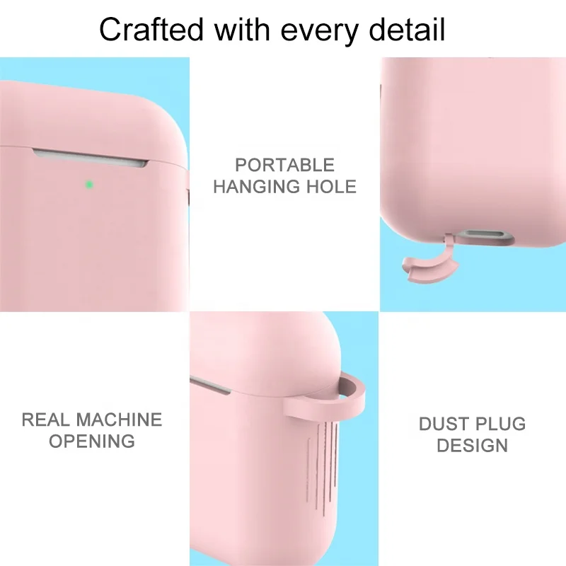 Ультратонкий защитный чехол из ТПУ для беспроводных наушников Airpods 2, разноцветный чехол для наушников Airpods 2, аксессуар