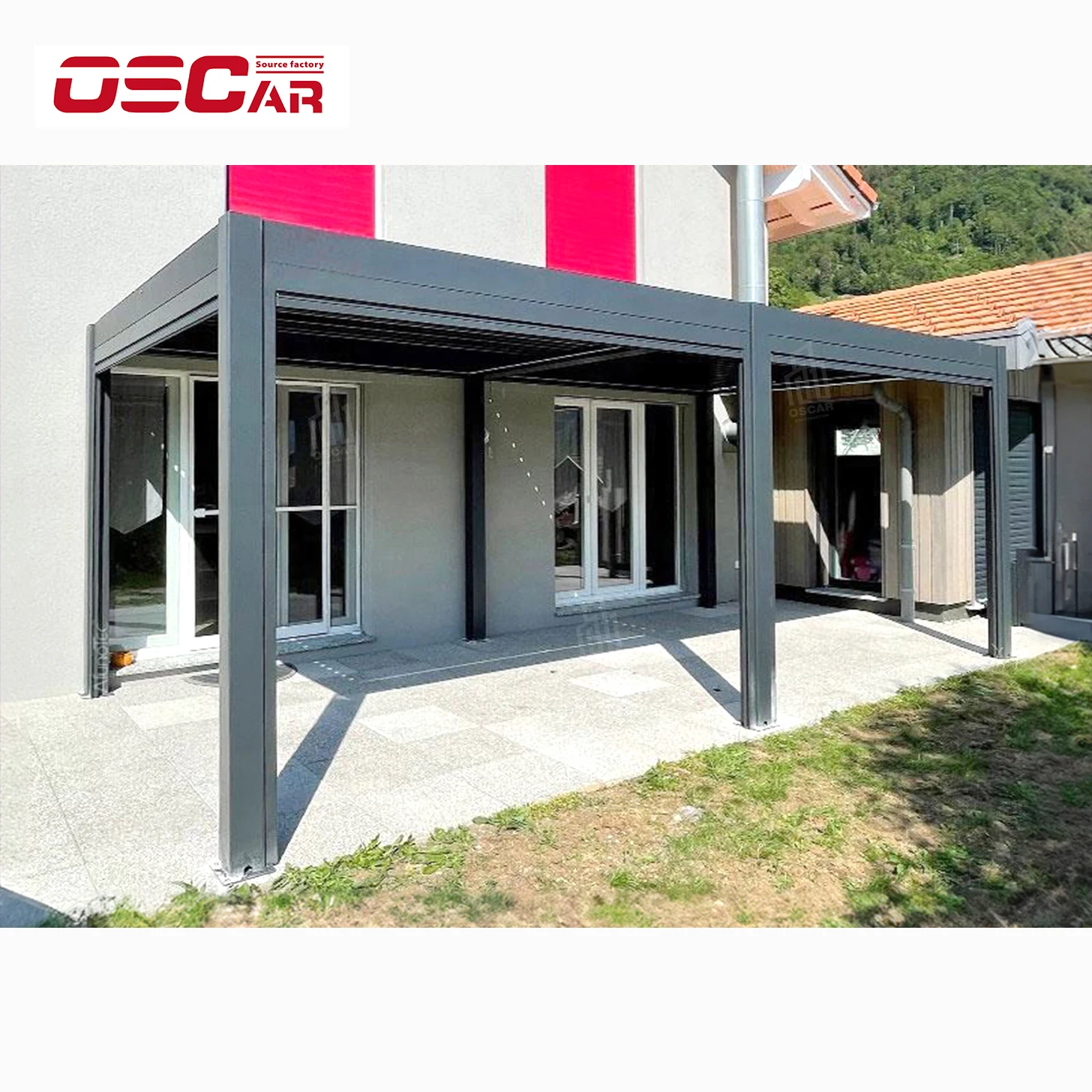 Assembled Aluminium Opening Patio Roof Pergola Pavilion