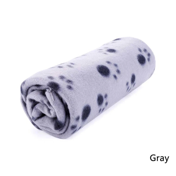 BSCI Soft New Style Custom Printing Cute Pet Blanket Warm christmas Paw Print Puppy Fleece Pet Throw Blanket