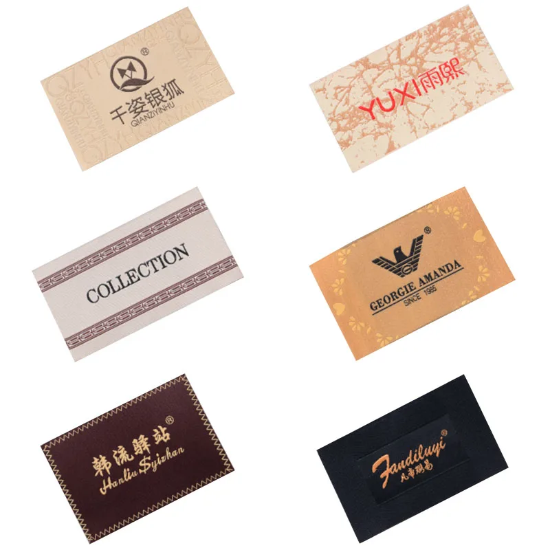 Custom Private Logo Neck Woven Clothes Tags Labels For Clothing Custom