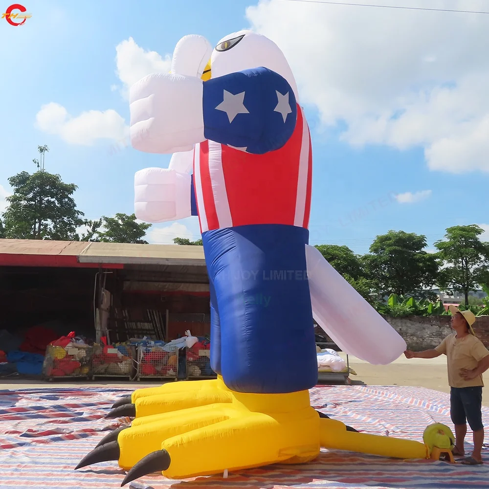 Free Shipping 6m 19ft High Giant Inflatable Eagle Model Ground Balloon for Sale