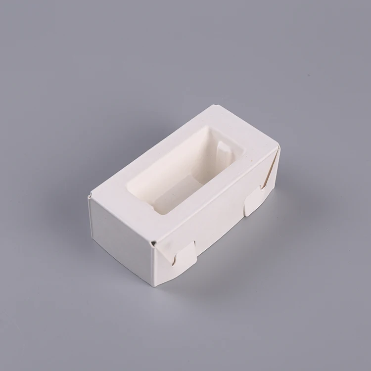 Biodegradable Paper Pulp Glass Bottle Insert Foldable Tray For Disposable Container Custom Eco Inner