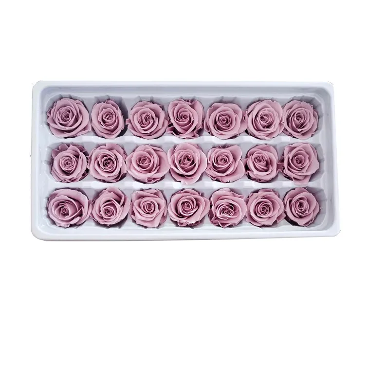 Customized High Quality Long Duration Time 21 Pcs  Red Forever Preserved Roses bud