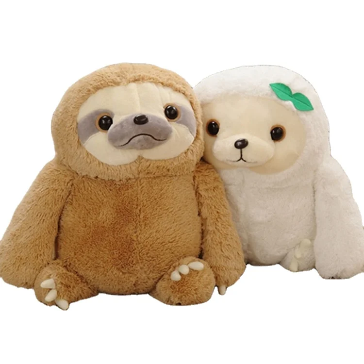 Пухлый Ленивец плюшевые чучела плюшевые животные с белым 3, с открытым носком, мягкий хлопок