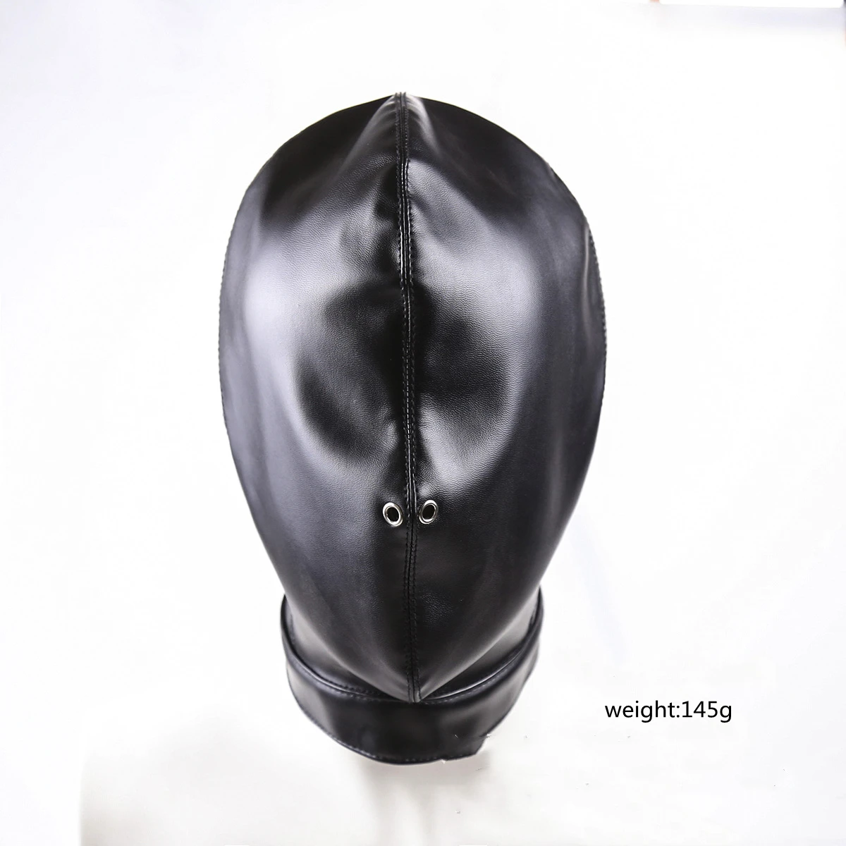 Ninghao Fetish Slave Black Full Face Leather Exotic Accessory for Leather Face Hood