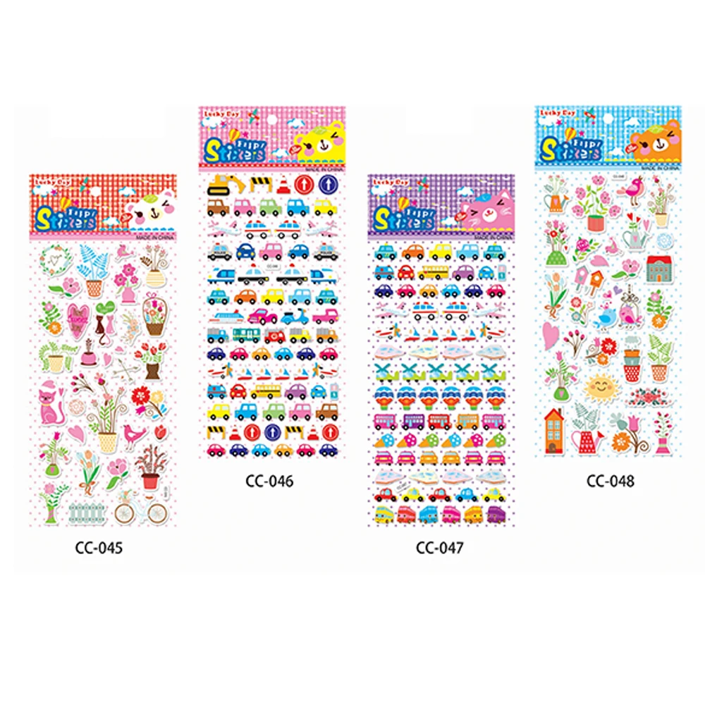 Customized Design Bubble Stickers / Cartoon 3D Letter Stickers Kids Bubble Stickers