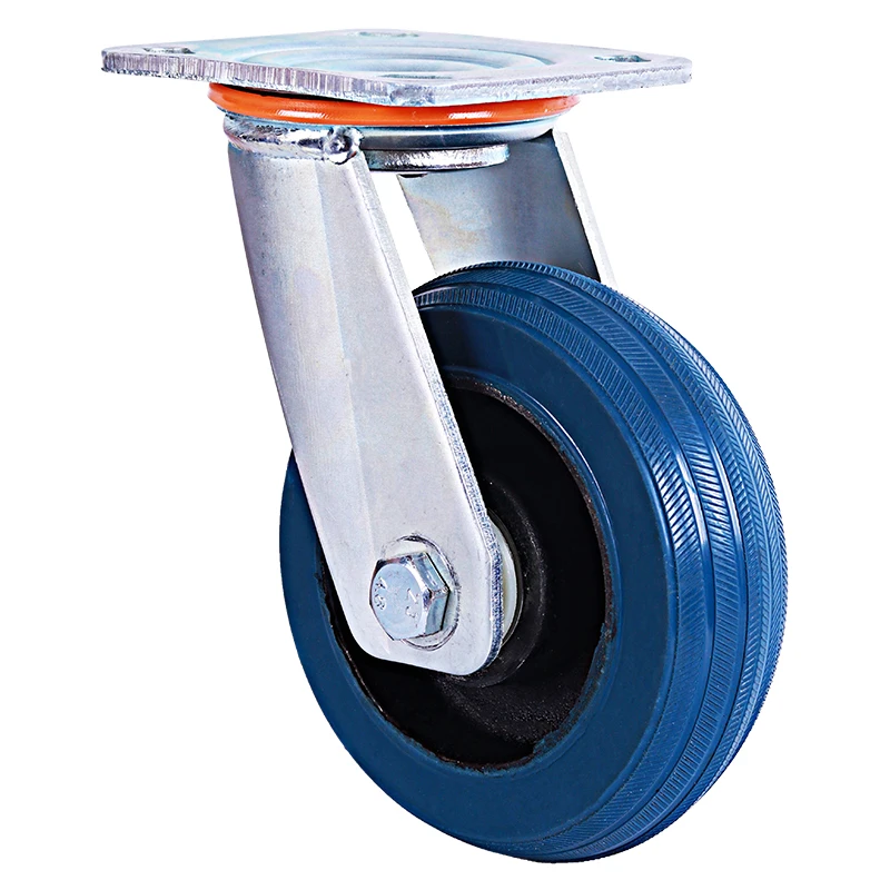 PU wheels 4 5 6 8 Inch PU castor super heavy duty iron core steel swivel casters for Airport trolley