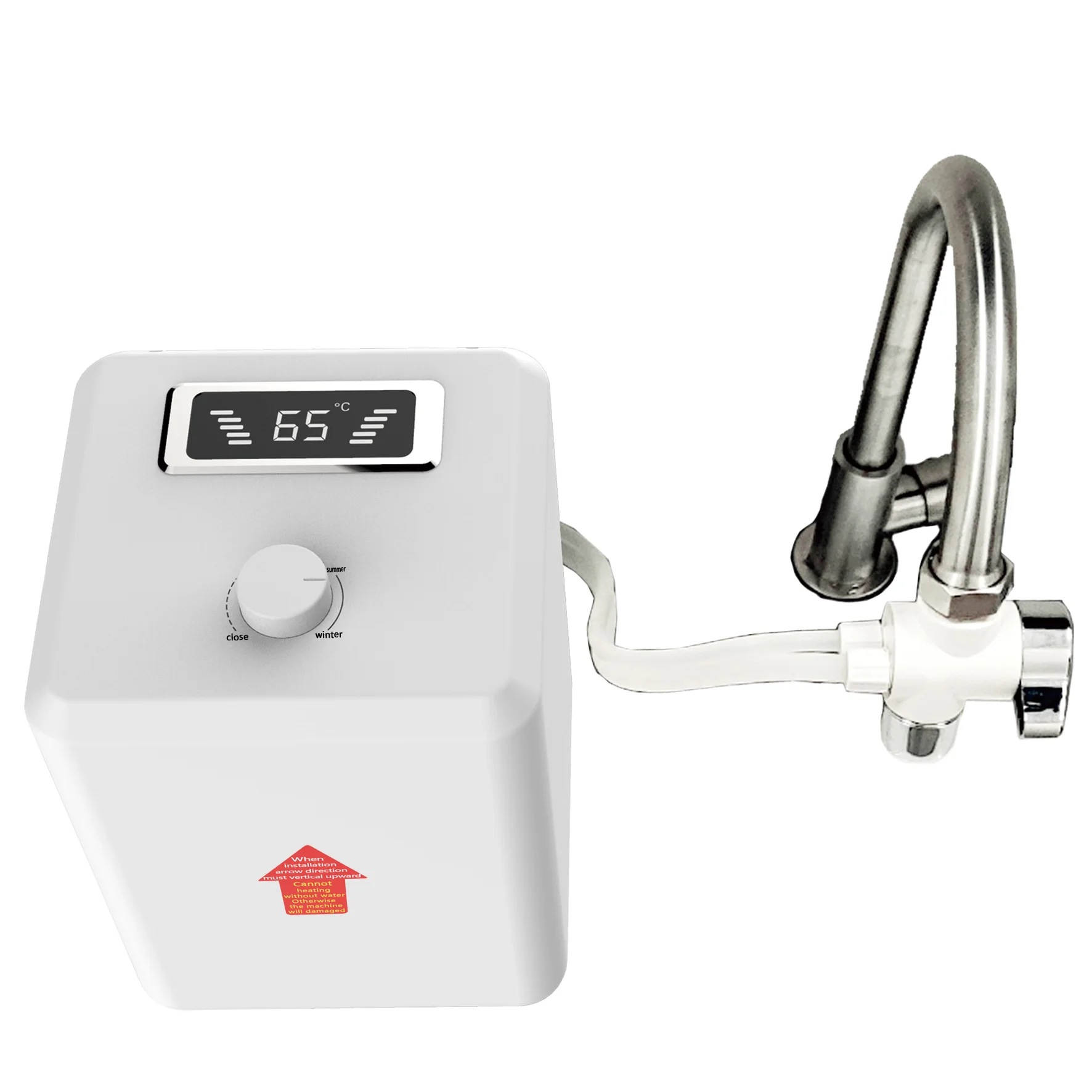 EWH21MR 220V 3000W no installation electric storage hot water heater on tap instant faucet with big digital temperature display