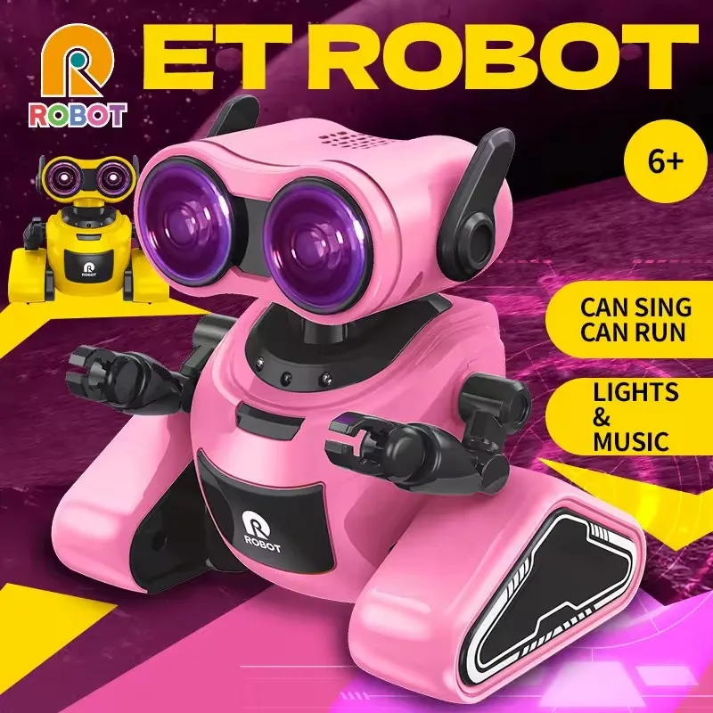 2024 New Interactive Mini Space RC Smart Electric Robot 2.4GHz Remote Control Model Kids Featuring Light Music Durable Plastic