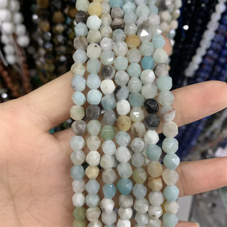 Hui Rui Wholesale 6mm Round Faceted Natural Stone Beads Jasper Agate Quartz Beads Loose Gemstone Beads For Jewelry Making