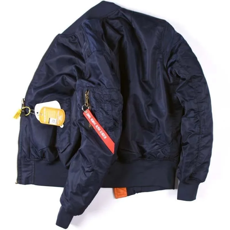 Wholesale 2021 Custom Men Blank Plain Nylon Ma-1 Flight Bomber Jacket