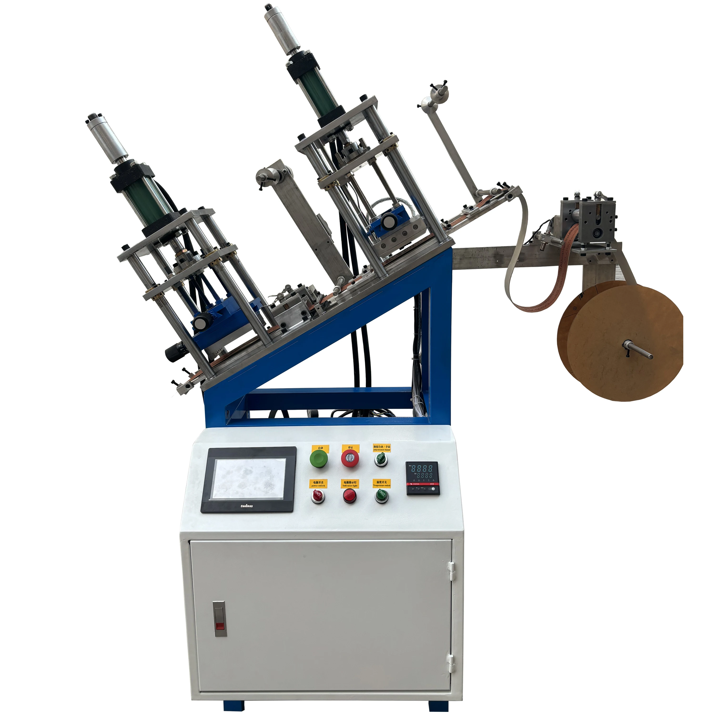 Brands for Jeans labels making machine automatic embossing label machine hot press with cutting machine