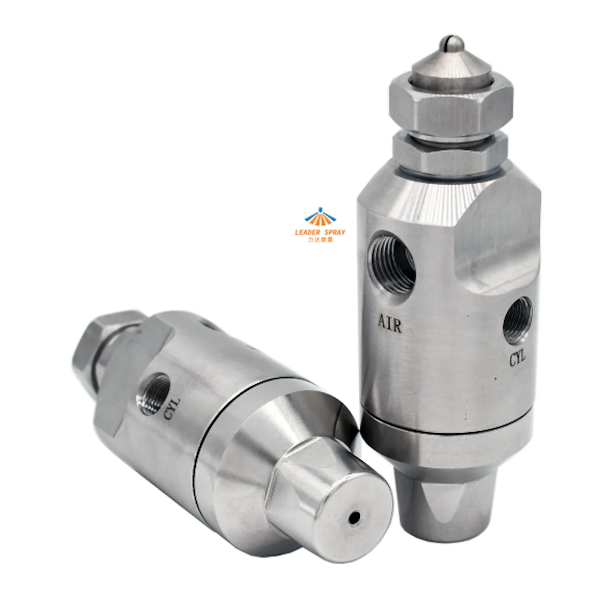 Stainless Steel/SS/PP/POM/Plastic Three-fluid JAU/DJ Non-adjustable air Atomizing