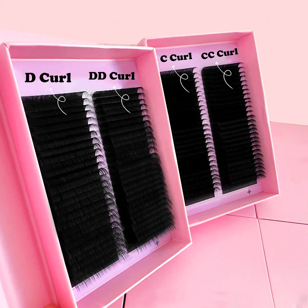 Abonnie Korean Pbt Material Individual Eyelash Extension Matte Black Private Label Custom Packaging Eyelash Extension