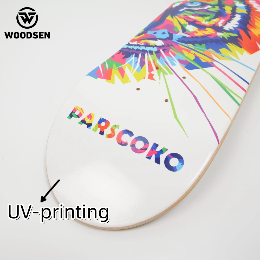 WOODSEN skateboard manufacturer customize  7.0 - 9.0 inch Canadian maple complete skate board skateboard
