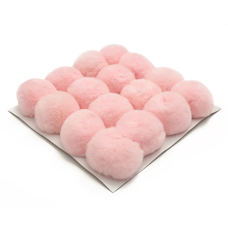 Fluffy lovely real rabbit fur ball as keychain pendant accessories decoration
