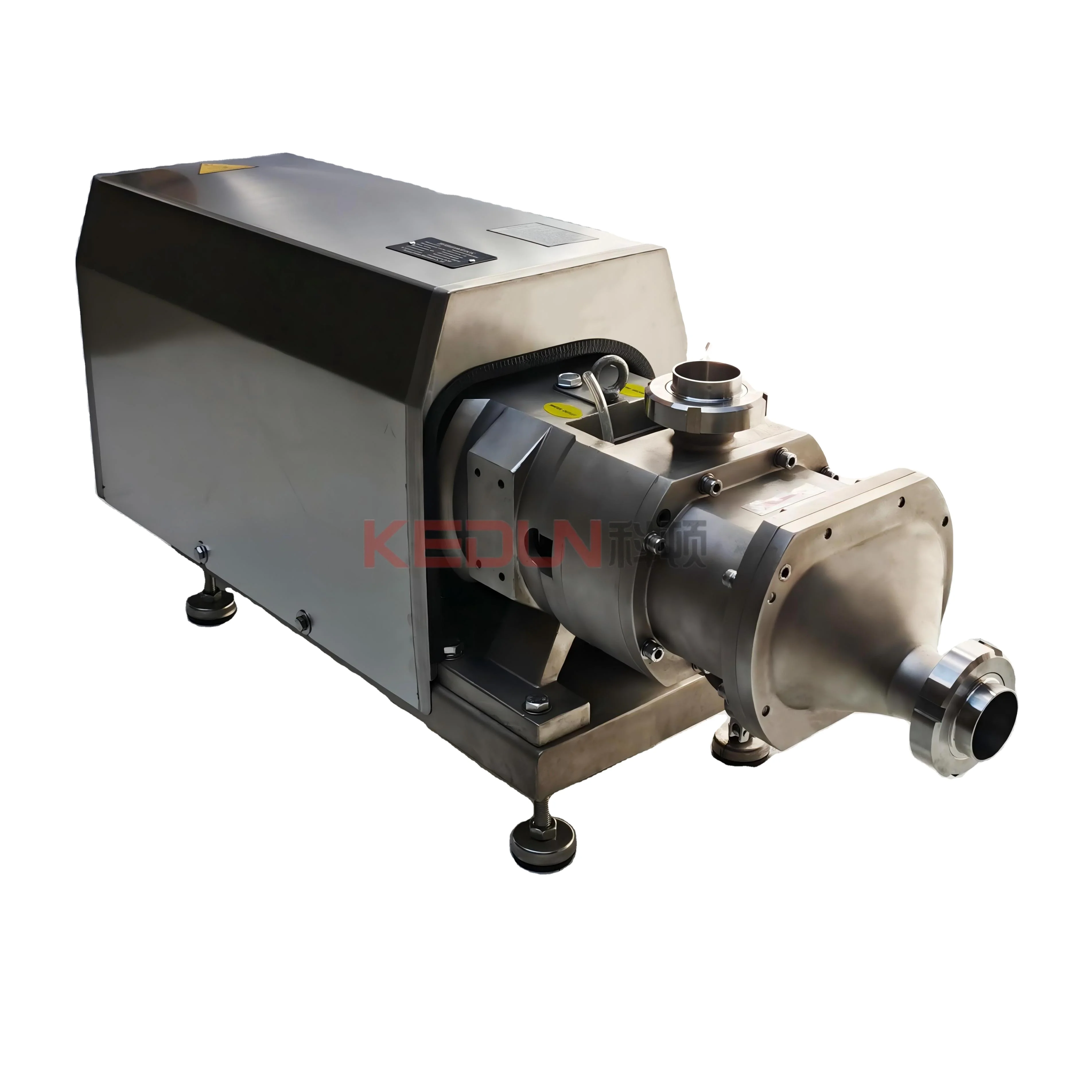Sanitary twin screw pump for liquid with large particles-Positive Displacement Pumps