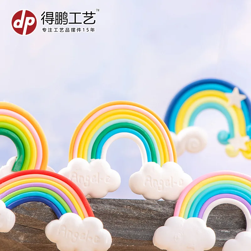2407 depeng landscape eco-bottle decoration accessories Polymer clay cloud star jewelry handmade materia