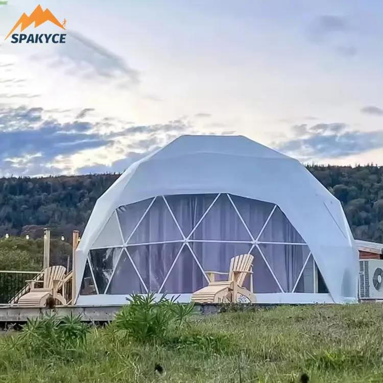 Outdoor Igloo Glamping Luxury Dome House Geodesicos 6m Glamping Tents for Events Tents Camping Outdoor Dome Tent With Bathroom