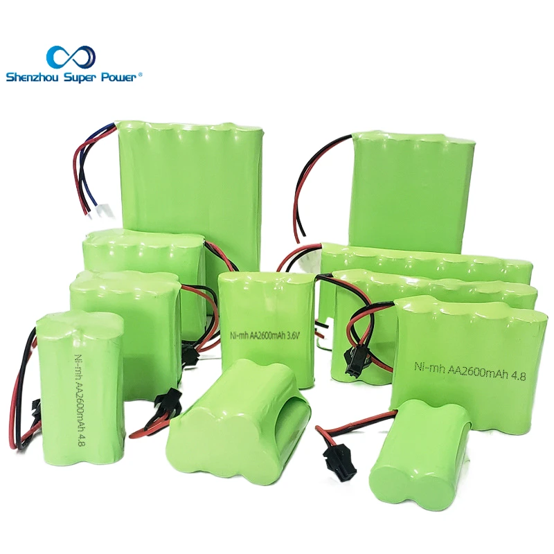 Индивидуальная Замена Ni-MH 2 4 V 3 6 8 6V 7 9 перезаряжаемая NIMH батарея размер AA AAA 2000mAh Упаковка игрушек батареи
