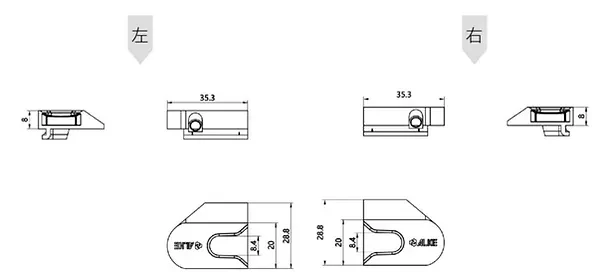 Modern 23 Sots Sliding Door Window Metal Door Lock Stamping Stainless Steel Door Lock Strike Plate
