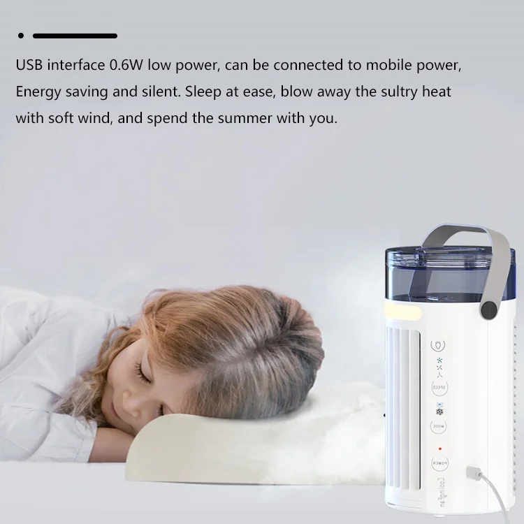 Top Selling indoor 3 Adjustable Speed Delicate 400ml Water tank cooler Fan Rechargeable air cooling fan