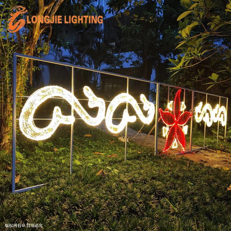 L:5M Cross Street LED 2D Motif Light For Outdoor Festival Holiday Decoration