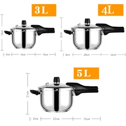 Скороварка из нержавеющей стали, кастрюля для тушения, супа, кастрюля, кухонная посуда, кухонный инструмент, газовая индукционная плита, пароварка, Поварская Коммерческая