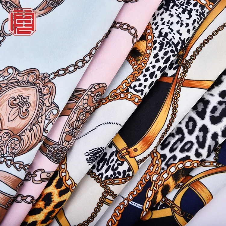 Premium Manufacturer Custom 95% Polyester 5% Spandex Woven Printed Floral Pattern Fabric For Dress