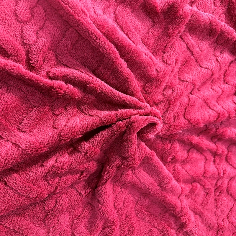 Wholesale 100% Polyester Jacquard Sherpa Cotton Fabric for Blanket Home Cloths Bathrobe Fabric