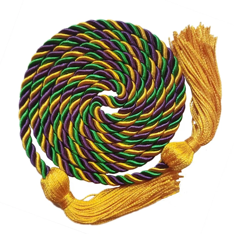 Purple/kelly green/gold   multicolor  graduation cords graduation cord graduation honor cords