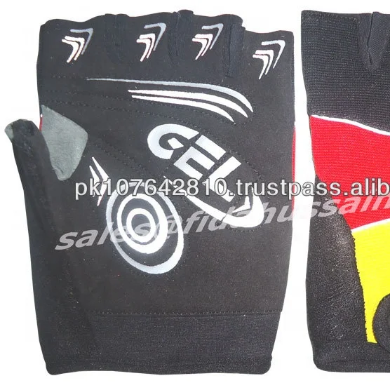 Fida hussain Top Quality Cycling Synthetic Leather Biking Gloves Safety guantes deportivos Half Finger Gloves Racing Gloves