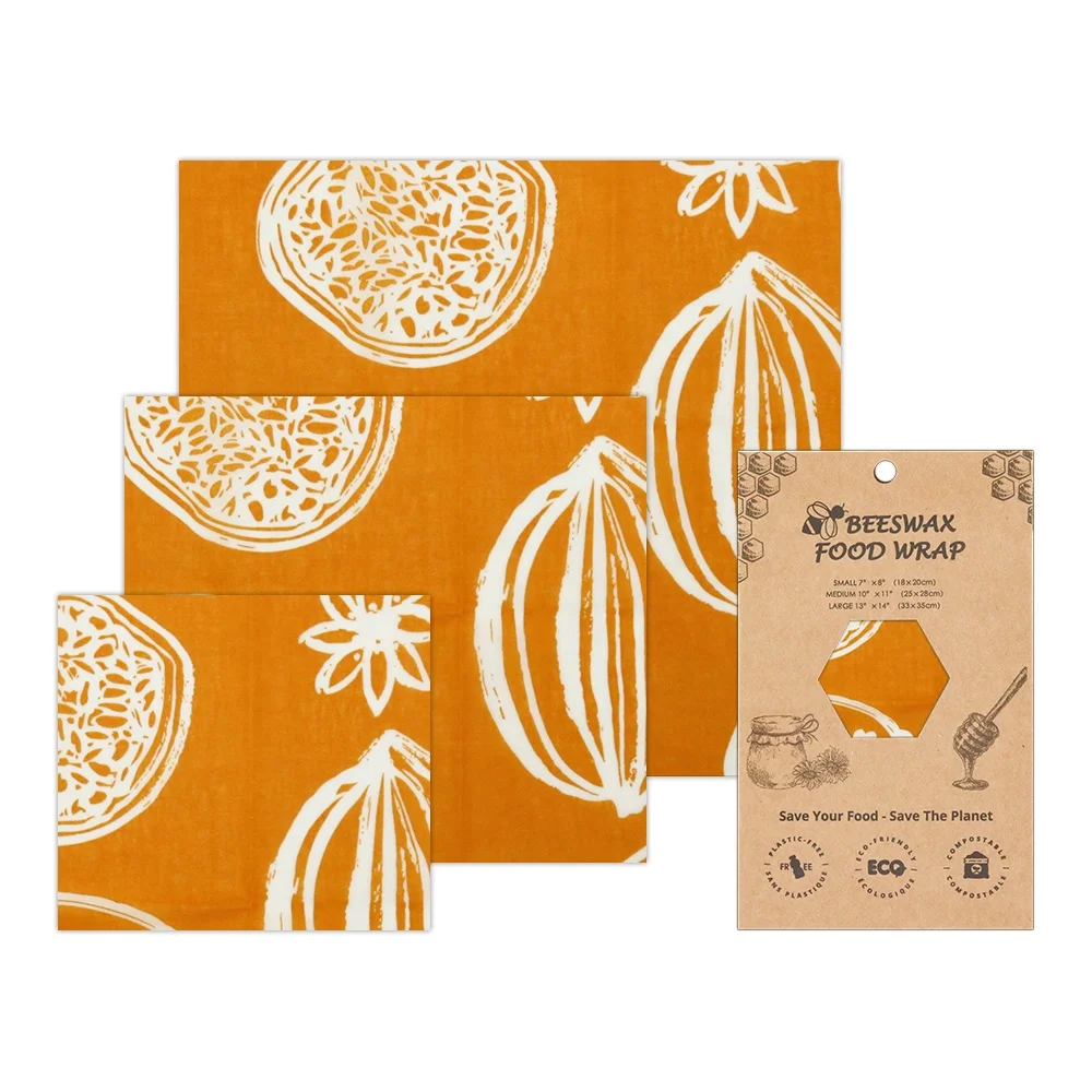 Organic Wholesale Bread Storage Snack Hot Sale Reusable Eco Friendly Plant Sandwich Based Wax Beeswax Colored Food Wrap