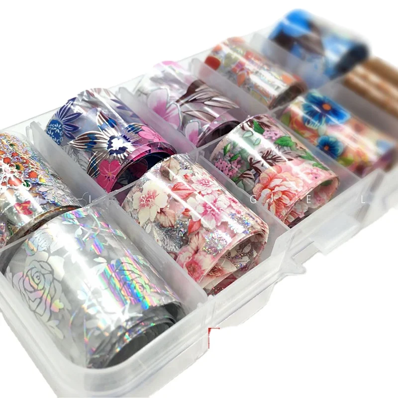 2022 Designer Custom Private Label Luxury Summer Kids 3D 5D Flower Art Gel Polish Nail Stickers