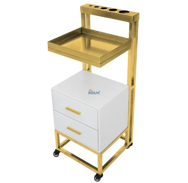 Modern design free sample white trolley simple small gold and black carts trolleys for sale