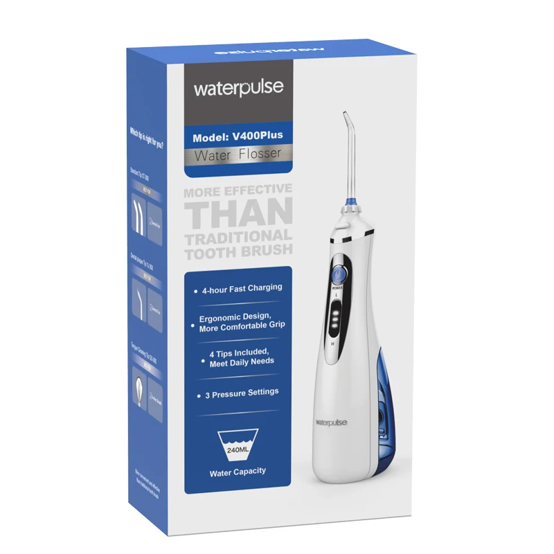 Waterpulse Factory Direct Sale Cordless  Dental Flosser And Rechargeable Waterproof Oral Irrigator