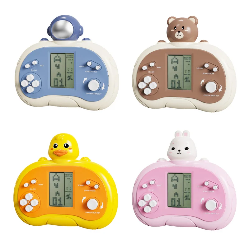 Portable Video Game Console Toys  Newest Classic Retro Block Game Console Toy with LCD Screen - kids gifts