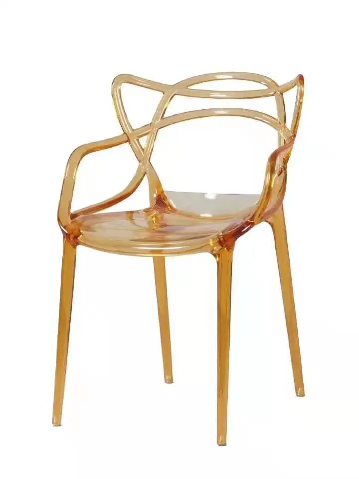 modern design PC plastic transparent bistro coffee cafe chair bar chair dining restaurant chair