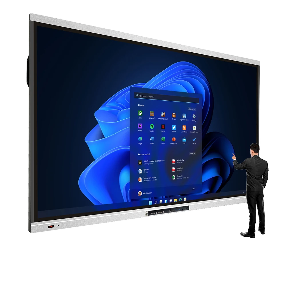 75 inch Interactive Touch Screen Education Board OPS Flat Panel LED 4K Smart Board Android Windows for School Class
