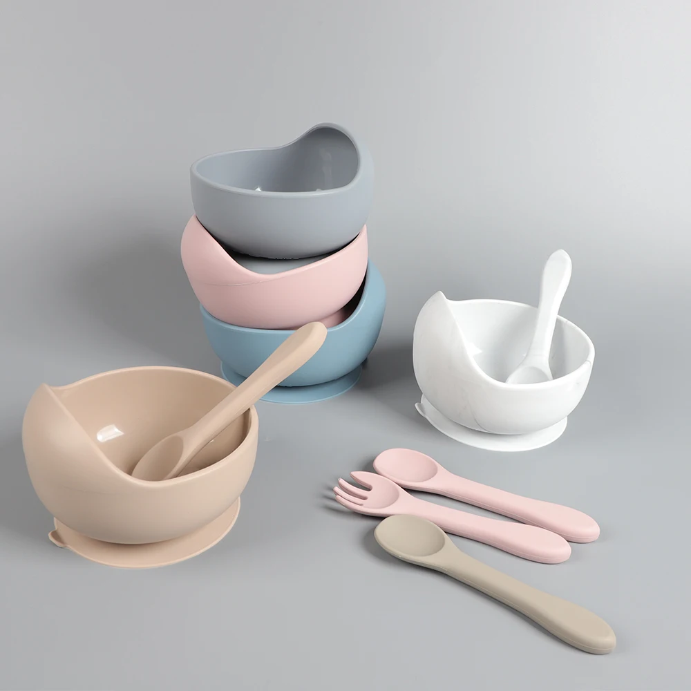 Eversoul ODM Kids Dining Free Baby Feeding Set Bibs Plates Bowls Spoons  Baby Supplies Kids Accessories Silicone Baby Products