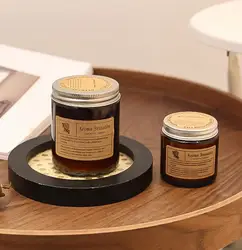 Glass Candle Jars Empty Round Cosmetic Jar for DIY Aromatherapy Wax Melts Candles