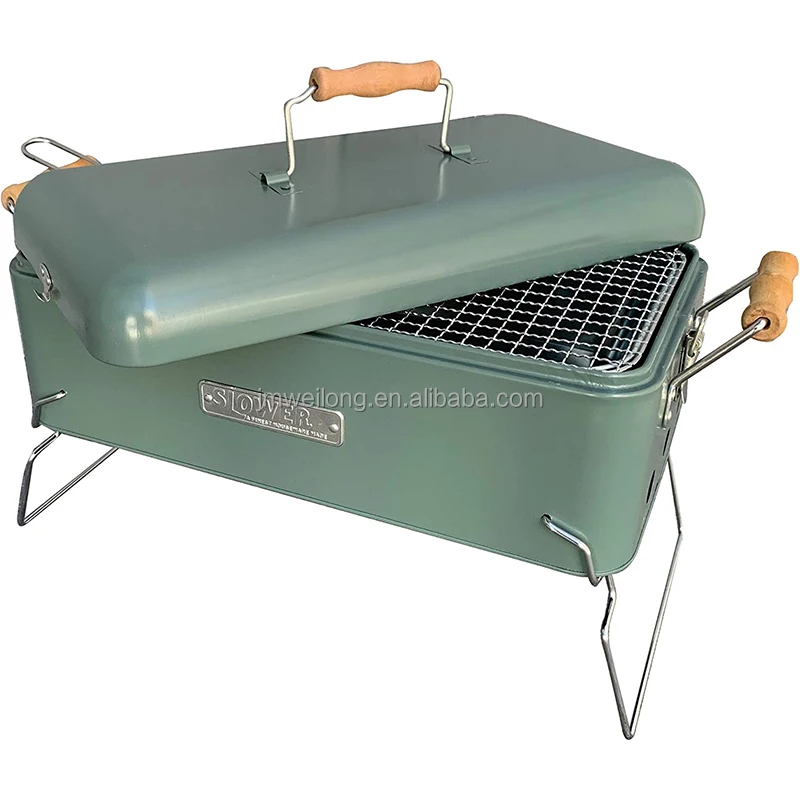 Корзина для барбекю с крышкой переносная корзина переносной угольный гриль кемпинга ведро пикника