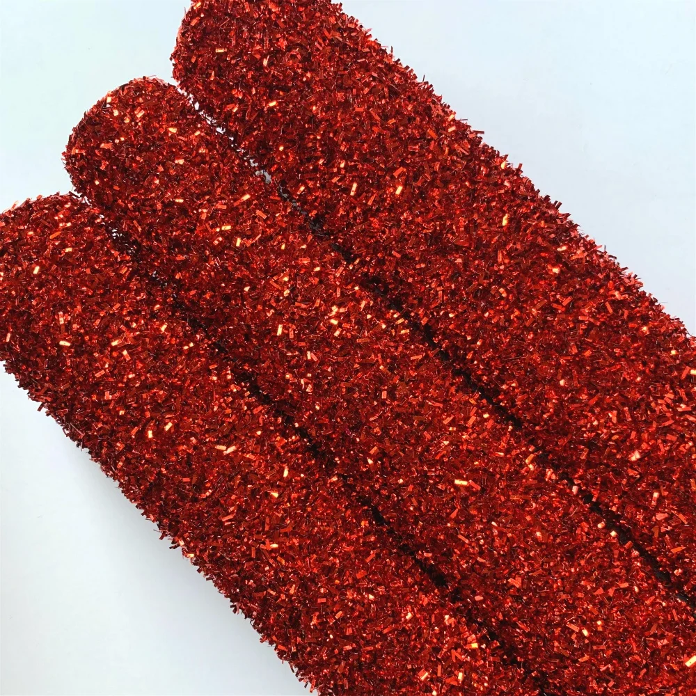 Tinsel glitter fabric sheets & faux leather for christmas decorations
